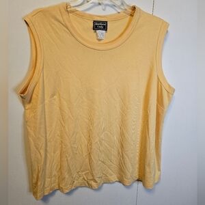 Southern Lady Size 1X yellow Sleeveless Top